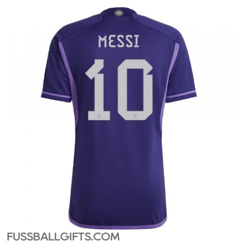 Argentinien Lionel Messi #10 Fußballbekleidung Auswärtstrikot WM 2022 Kurzarm
